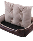 Cat Dog Bed Winter Warm Pet Sofa Waterproof Leather Kennel House