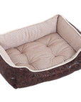 Cat Dog Bed Winter Warm Pet Sofa Waterproof Leather Kennel House