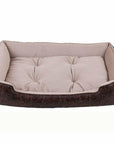 Cat Dog Bed Winter Warm Pet Sofa Waterproof Leather Kennel House