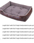 Cat Dog Bed Winter Warm Pet Sofa Waterproof Leather Kennel House