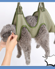 Cat Grooming Restraint Bag with Hammock