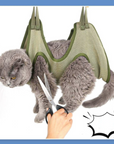 Cat Grooming Restraint Bag with Hammock