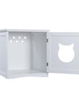 Cat House Side Table, Nightstand Pet House, Litter Box Enclosure