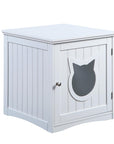 Cat House Side Table, Nightstand Pet House, Litter Box Enclosure