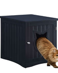 Cat House Side Table, Nightstand Pet House, Litter Box Enclosure