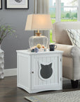 Cat House Side Table, Nightstand Pet House, Litter Box Enclosure