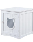 Cat House Side Table, Nightstand Pet House, Litter Box Enclosure