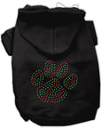 Christmas Pet, Dog & Cat Hoodie Rhinestone, "Holiday Paw"