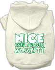 Christmas Pet, Dog & Cat Hoodie Screen Printed, "Nice Until Proven