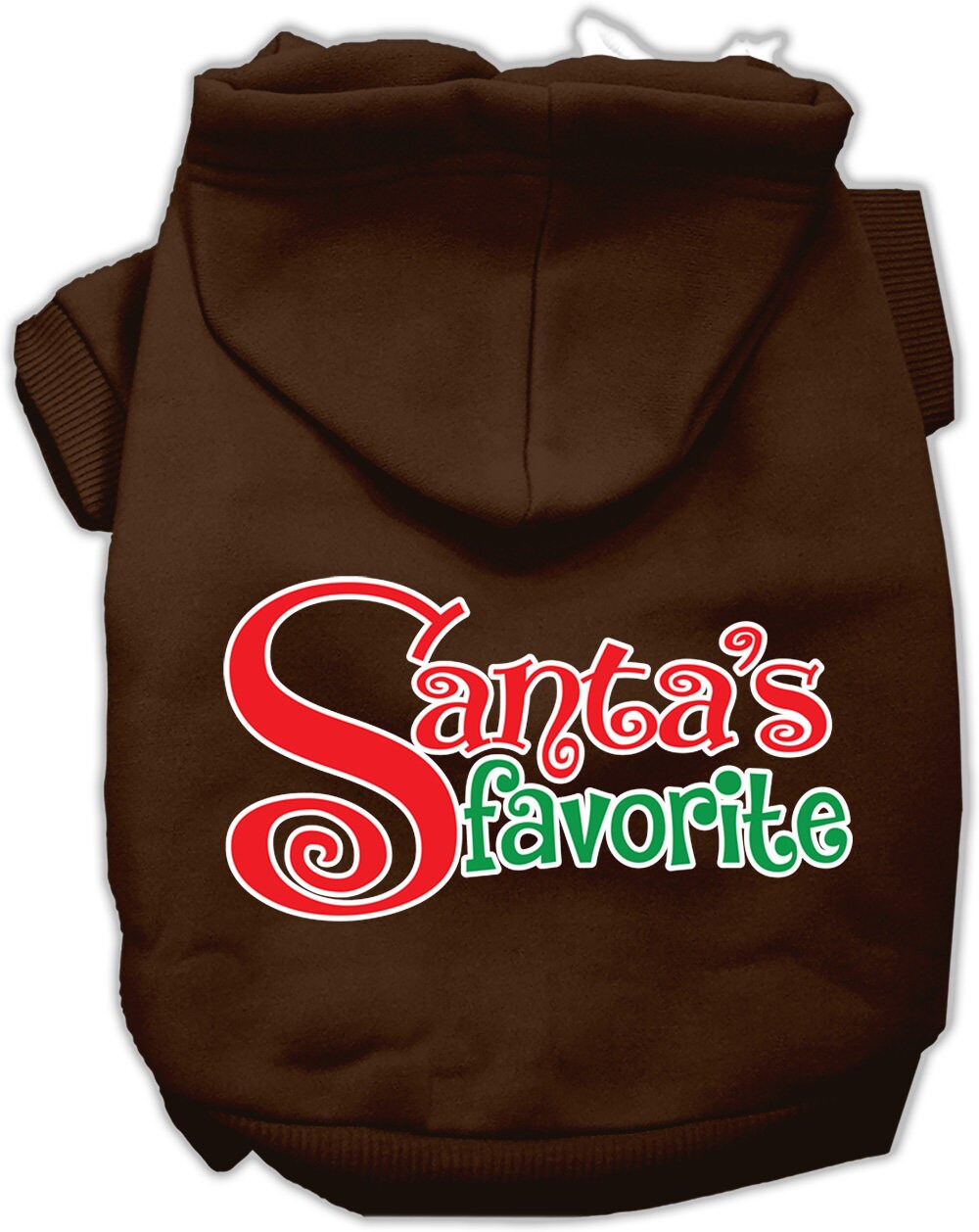 Christmas Pet, Dog &amp; Cat Hoodie Screen Printed, &quot;Santa&#39;s Favorite&quot;