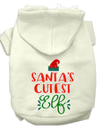 Christmas Pet Dog & Cat Hoodie Screen Printed, "Santa's Cutest Elf"