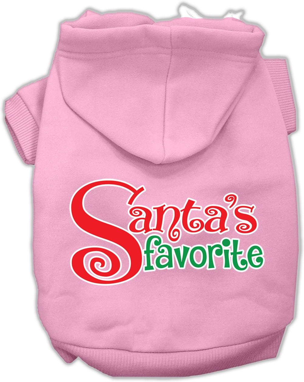 Christmas Pet, Dog &amp; Cat Hoodie Screen Printed, &quot;Santa&#39;s Favorite&quot;