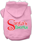 Christmas Pet, Dog & Cat Hoodie Screen Printed, "Santa's Favorite"