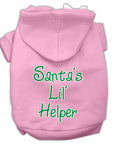 Christmas Pet Dog & Cat Hoodie Screen Printed, "Santa's Lil Helper"