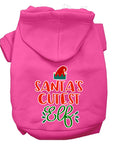 Christmas Pet Dog & Cat Hoodie Screen Printed, "Santa's Cutest Elf"