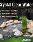 Classic Koi Pond Filter Pad COARSE - Black Bulk Roll Filter Media, Ultra-Durable Latex Coated for Fish Ponds