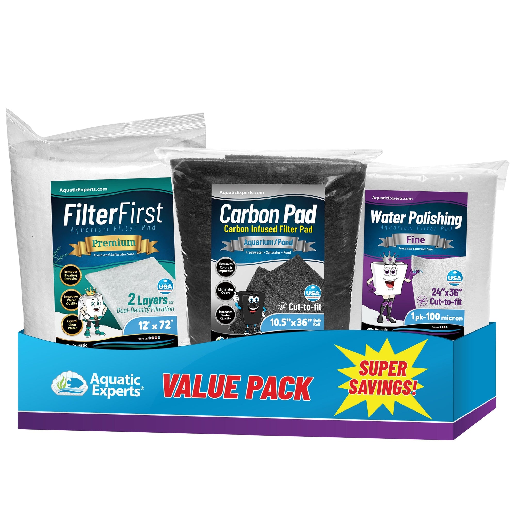 Aquarium Filter Floss - FilterFirst Pad Media Roll for Crystal Clear Water