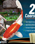 Cream COARSE Pond Filter Pad - 2" Thick Bulk Roll Filter Media for Water Gardens - Made in USA