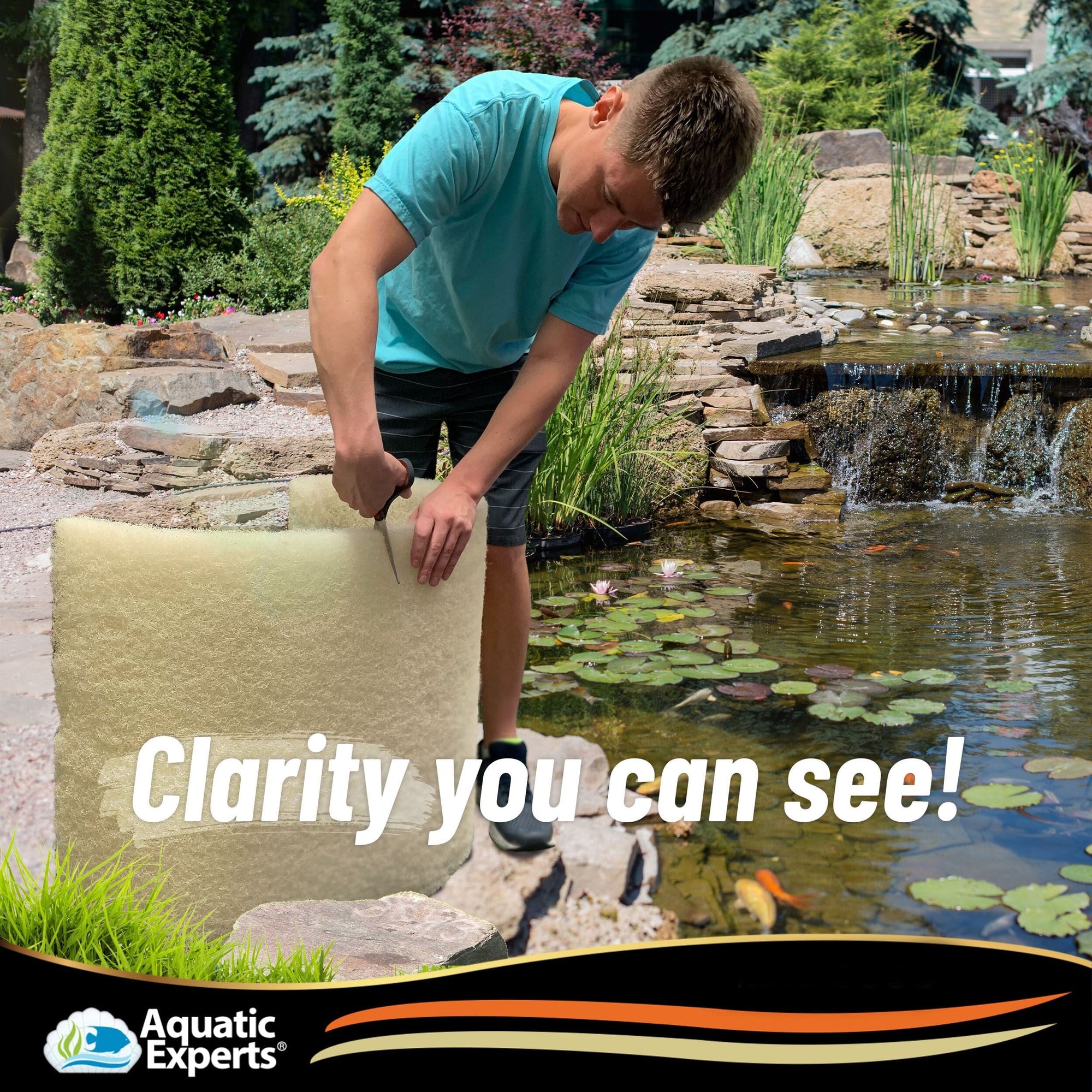 Pond Bundle -Carbon Filter 18&quot;x 36&quot; + BioBall 300 count with Mesh Bag + Cream Pond 18&quot;x36&quot; Bundle
