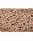 Cute Dog Bed Mats Soft Flannel Fleece Paw Foot