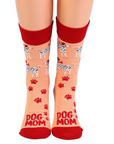 DOG MOM orange socks for dog owners