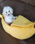 Dog Bed Banana Shape Dog House Pet Cat House Sofa Pet Kennel Nest Warm