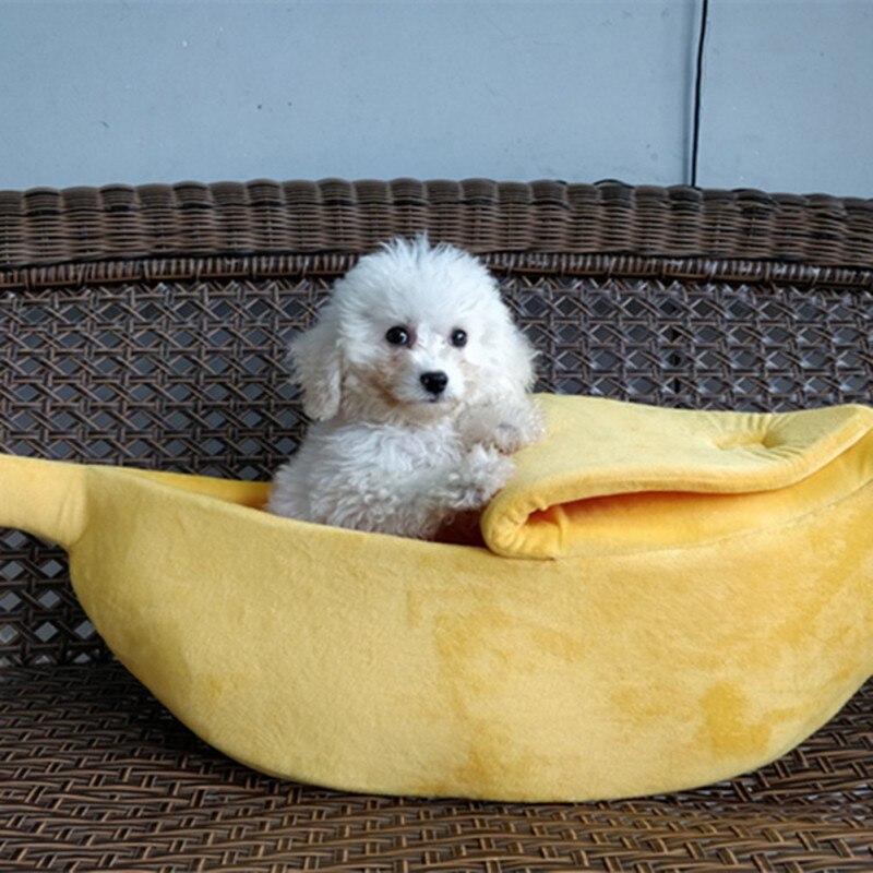 Dog Bed Banana Shape Dog House Pet Cat House Sofa Pet Kennel Nest Warm