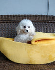 Dog Bed Banana Shape Dog House Pet Cat House Sofa Pet Kennel Nest Warm