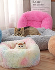 Dog Bed Sofa Long Plush Square Kennel Winter Warm Puppy Mat Cat Nest