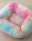 Dog Bed Sofa Long Plush Square Kennel Winter Warm Puppy Mat Cat Nest