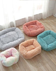 Dog Bed Sofa Long Plush Square Kennel Winter Warm Puppy Mat Cat Nest