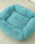 Dog Bed Sofa Long Plush Square Kennel Winter Warm Puppy Mat Cat Nest