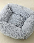 Dog Bed Sofa Long Plush Square Kennel Winter Warm Puppy Mat Cat Nest