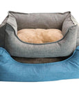 Dog Bed Winter Warm Pet Kennel Anti-Bite Square Puppy Sleeping Bed