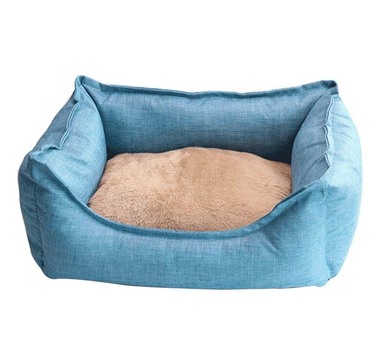 Dog Bed Winter Warm Pet Kennel Anti-Bite Square Puppy Sleeping Bed