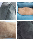 Dog Bed Winter Warm Pet Kennel Anti-Bite Square Puppy Sleeping Bed