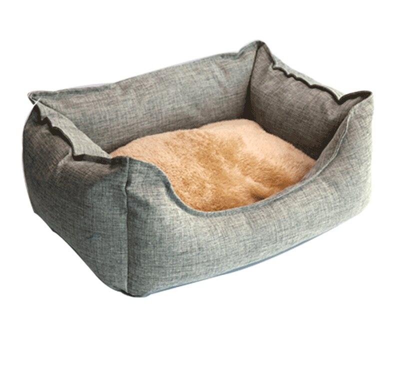 Dog Bed Winter Warm Pet Kennel Anti-Bite Square Puppy Sleeping Bed