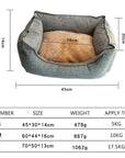 Dog Bed Winter Warm Pet Kennel Anti-Bite Square Puppy Sleeping Bed