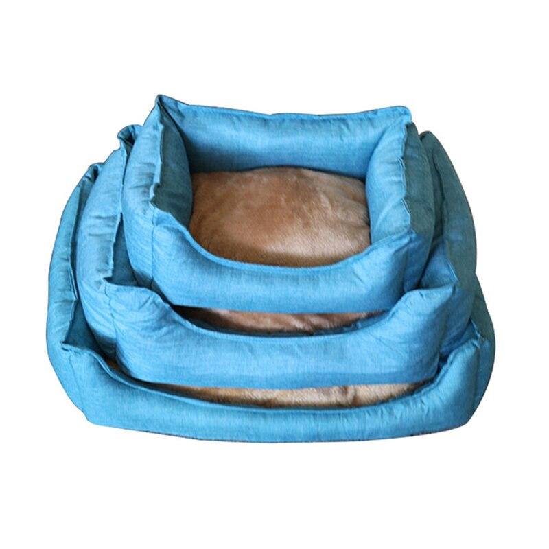 Dog Bed Winter Warm Pet Kennel Anti-Bite Square Puppy Sleeping Bed