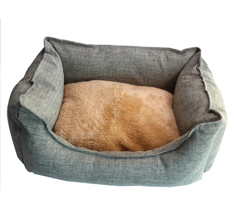 Dog Bed Winter Warm Pet Kennel Anti-Bite Square Puppy Sleeping Bed