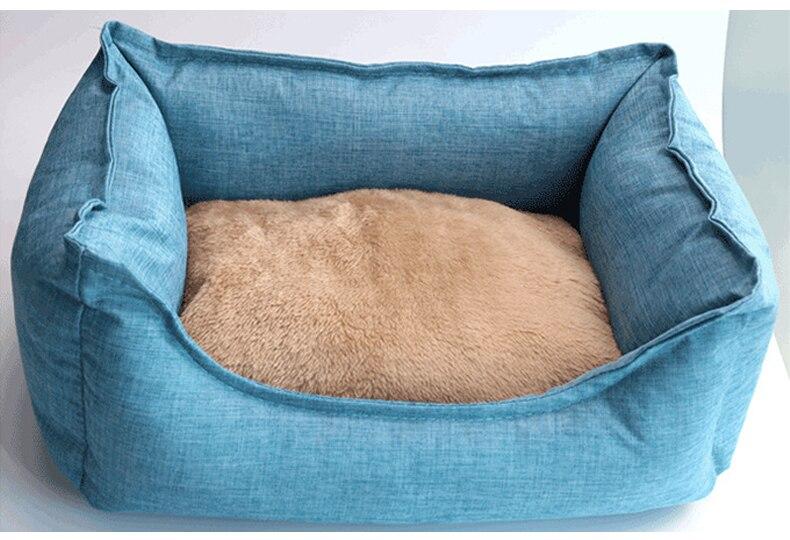 Dog Bed Winter Warm Pet Kennel Anti-Bite Square Puppy Sleeping Bed