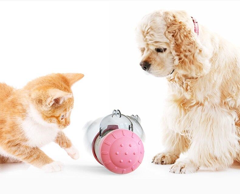 Dog Cat Toy Pet Tumbler Slow Food Leaking Ball Swing Leaking Food Toy