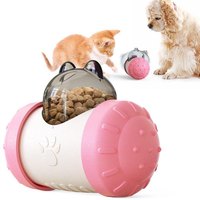 Dog Cat Toy Pet Tumbler Slow Food Leaking Ball Swing Leaking Food Toy