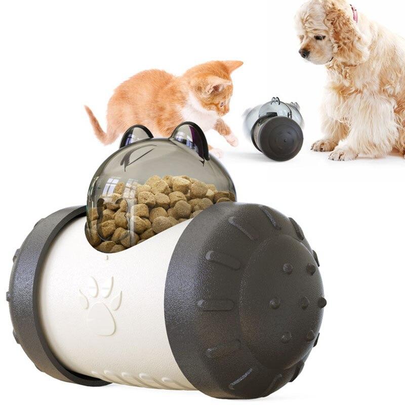 Dog Cat Toy Pet Tumbler Slow Food Leaking Ball Swing Leaking Food Toy