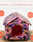 Dog House Outdoor Waterproof Pet Bed House Tent Chew Proof Indoor