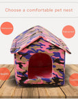 Dog House Outdoor Waterproof Pet Bed House Tent Chew Proof Indoor