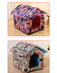 Dog House Outdoor Waterproof Pet Bed House Tent Chew Proof Indoor