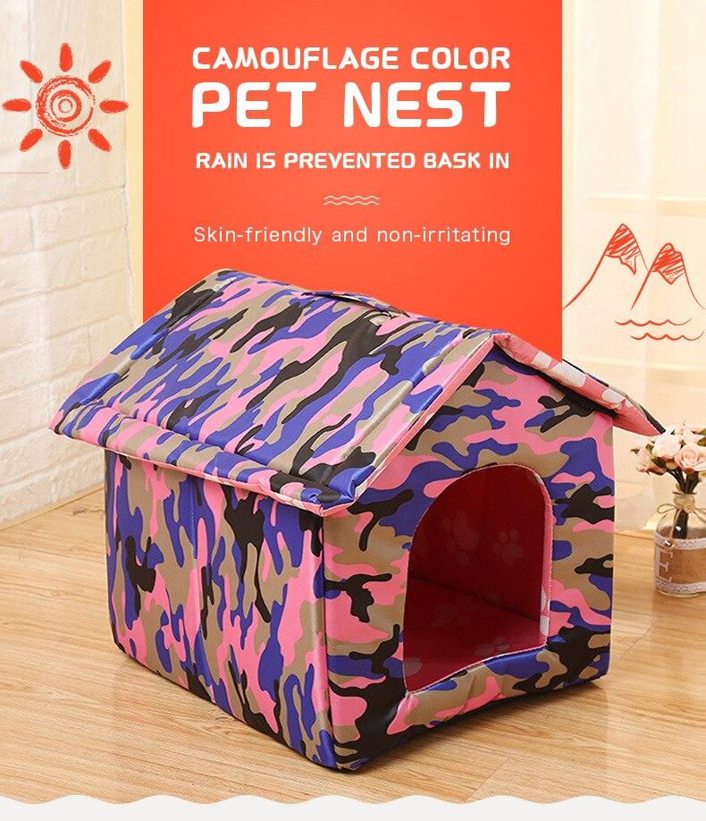 Dog House Outdoor Waterproof Pet Bed House Tent Chew Proof Indoor