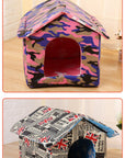 Dog House Outdoor Waterproof Pet Bed House Tent Chew Proof Indoor