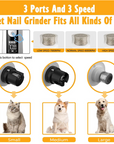 Dog Nail Grinders Rechargeable Pet Nail Clippers Grooming Trimmer